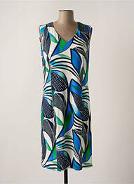 Robe mi-longue sans manche sans manche bleu GEVANA femme