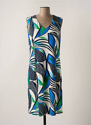 Robe mi-longue sans manche sans manche bleu GEVANA femme