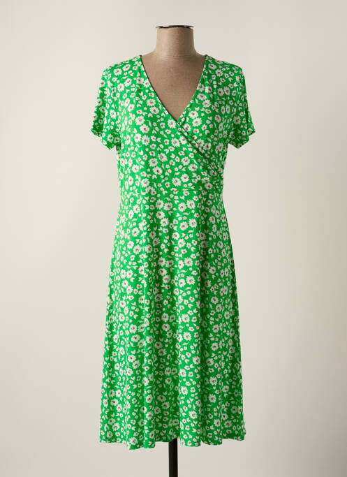 Robe mi-longue vert SIGNE NATURE pour femme