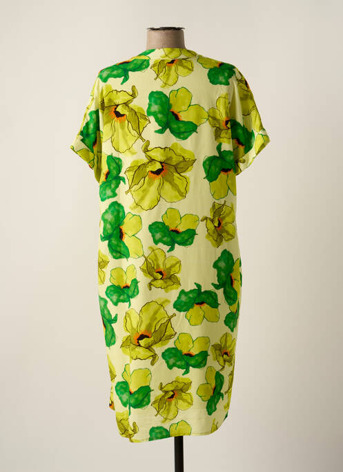 Robe mi-longue vert SIGNE NATURE pour femme