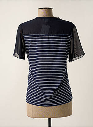 T-shirt col v manches courtes bleu ELEANE femme