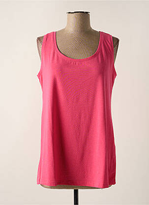 Débardeur stretch sans manche rose CISO femme
