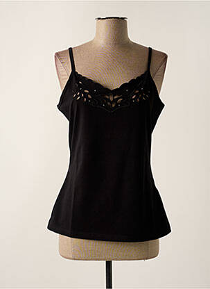 Top stretch fines bretelles noir GRIFFON femme