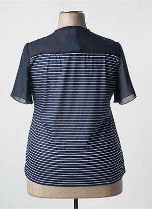 T-shirt col v manches courtes bleu ELEANE femme