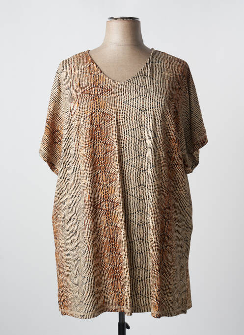 Tunique manches courtes tissage jersey beige CISO femme