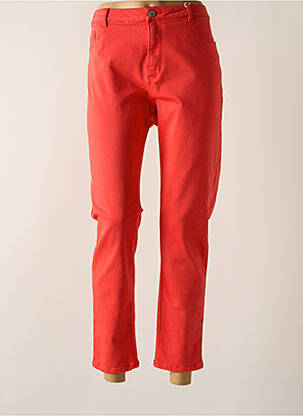 Pantalon 7/8 stretch taille normale orange C'EST BEAU LA VIE femme