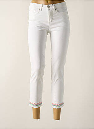 Pantalon 7/8 stretch taille normale blanc STARK femme