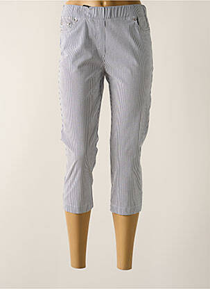 Pantacourt stretch taille normale bleu ANNA MONTANA femme