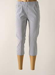 Pantacourt stretch taille normale bleu ANNA MONTANA femme