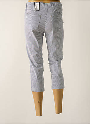 Pantacourt stretch taille normale bleu ANNA MONTANA femme