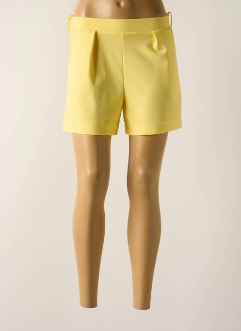 Short taille élastique taille haute jaune FILLE A SUIVRE femme