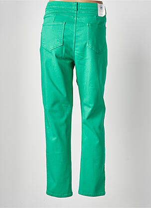 Pantalon slim tissage popeline taille normale vert C'EST BEAU LA VIE femme