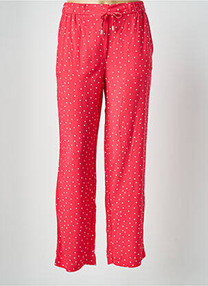 Pantalon droit tissage popeline taille normale rouge ÉTYMOLOGIE femme