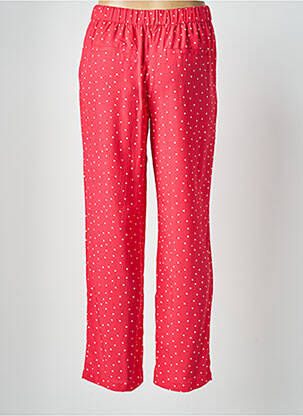 Pantalon droit tissage popeline taille normale rouge ÉTYMOLOGIE femme
