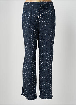 Pantalon droit tissage popeline taille normale bleu ÉTYMOLOGIE femme