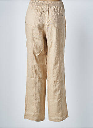 Pantalon droit tissage crêpe taille normale beige BARBARA LEBEK femme