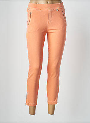 Jegging zippé bas des jambes taille normale orange ANNA MONTANA femme