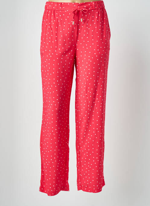 Pantalon droit tissage popeline taille normale rouge ÉTYMOLOGIE femme