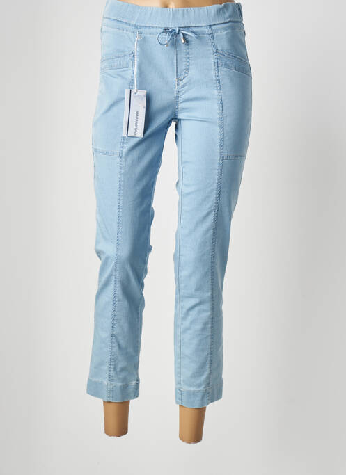 Pantalon 7/8 bleu ANNA MONTANA pour femme