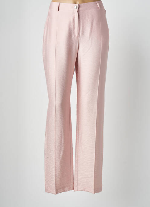 Pantalon droit rose CHRISTINE LAURE pour femme