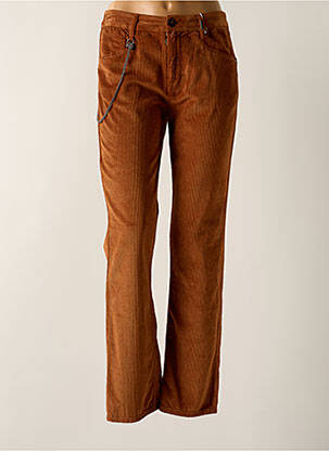 Pantalon droit stretch taille normale marron HIGH femme