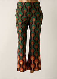 Pantalon 7/8 stretch taille normale vert MALIPARMI femme