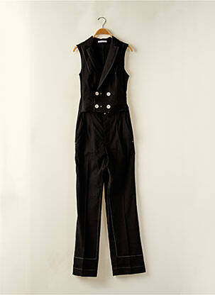 Combi-pantalon fermeture boutonnée sur le devant sans manche noir HIGH femme