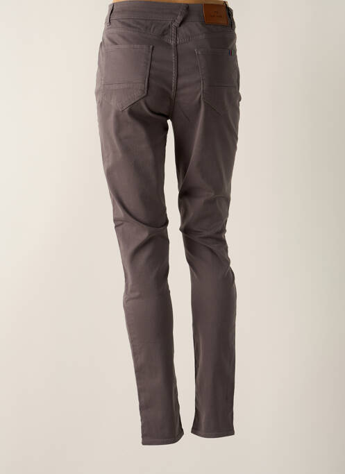 Pantalon slim tissage popeline taille haute gris PAUL SMITH femme