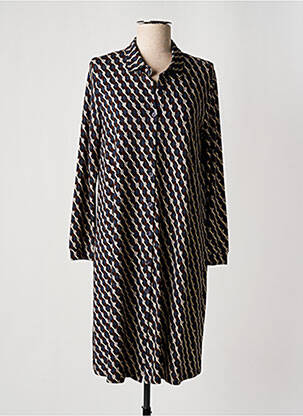 Robe mi-longue manches longues manches longues gris SIYU femme