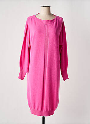 Robe pull stretch manches longues rose D.EXTERIOR femme