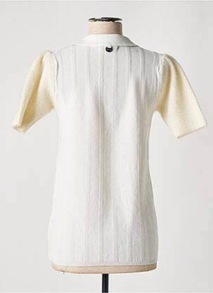 Pull coupe cintrée manches courtes beige HIGH femme
