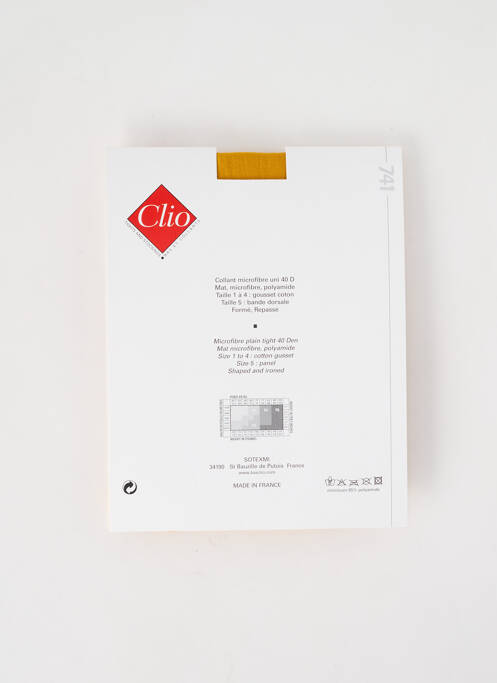 Collants orange CLIO pour femme