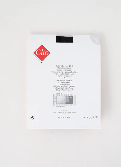 Collants noir CLIO pour femme