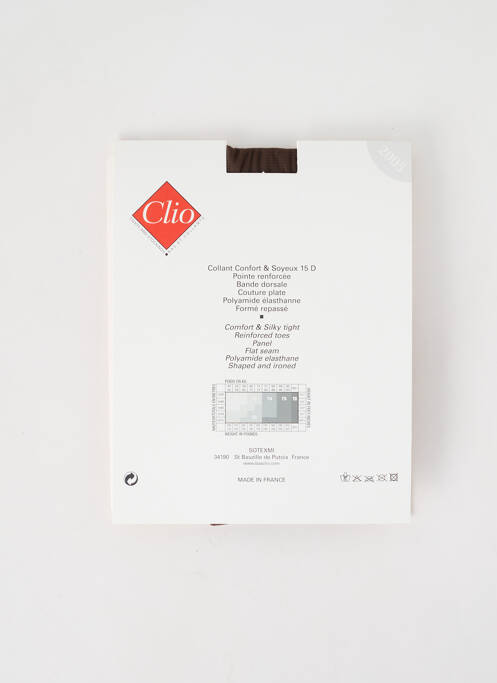 Collants marron CLIO pour femme