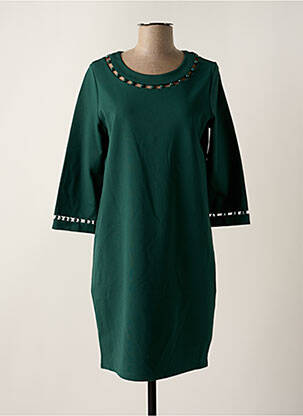 Robe mi-longue manches longues manches longues vert KOCCA femme