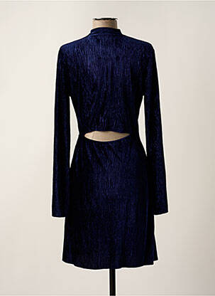 Robe mi-longue manches longues manches longues bleu AN' GE femme