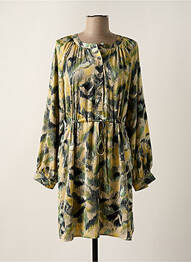Robe courte manches longues manches longues vert SEE U SOON femme