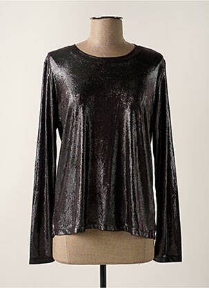 Top stretch manches longues gris AN' GE femme