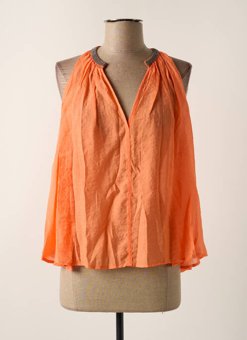 Top orange SEE U SOON pour femme