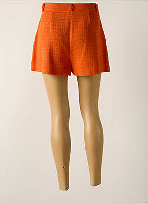 Short taille à pinces taille haute orange PLEASE femme