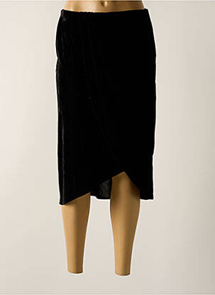 Jupe mi-longue stretch noir SEE U SOON femme