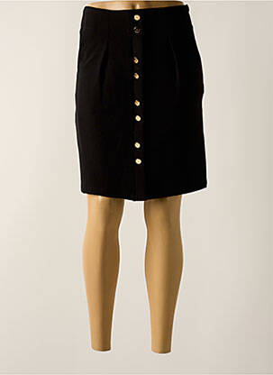 Jupe mi-longue stretch noir SEE U SOON femme