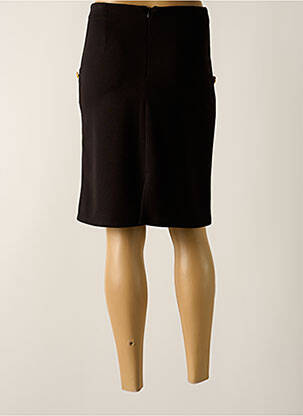 Jupe mi-longue stretch noir HIPPOCAMPE femme