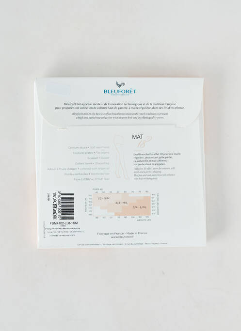 Collants beige BLEU FORET pour femme