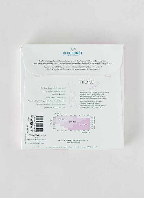 Collants rouge BLEU FORET femme