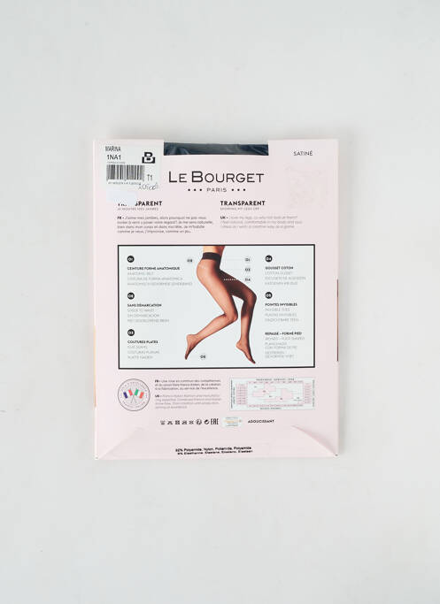 Collants légère et transparente bleu LE BOURGET femme
