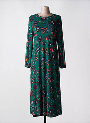 Robe longue manches longues manches longues vert STREET ONE femme