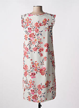 Robe mi-longue imprimé fleurs sans manche gris STREET ONE femme