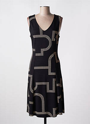 Robe mi-longue imprimé fantaisie sans manche noir STREET ONE femme