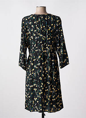 Robe mi-longue imprimé fleurs manches 3/4 noir STREET ONE femme